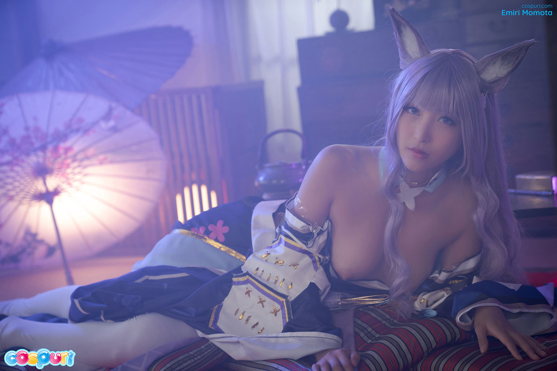 Famous Japanese porn model Emiri Momota posing in cosplay outfit